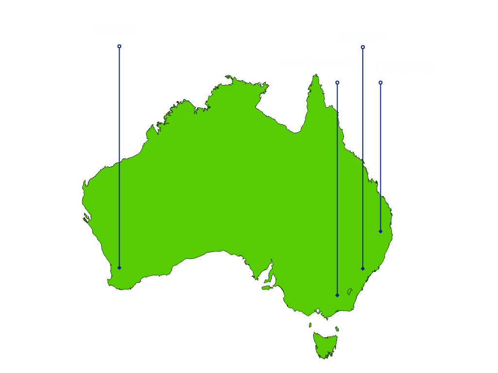 Australia cybersecurity services coverage map showing comprehensive penetration testing solutions