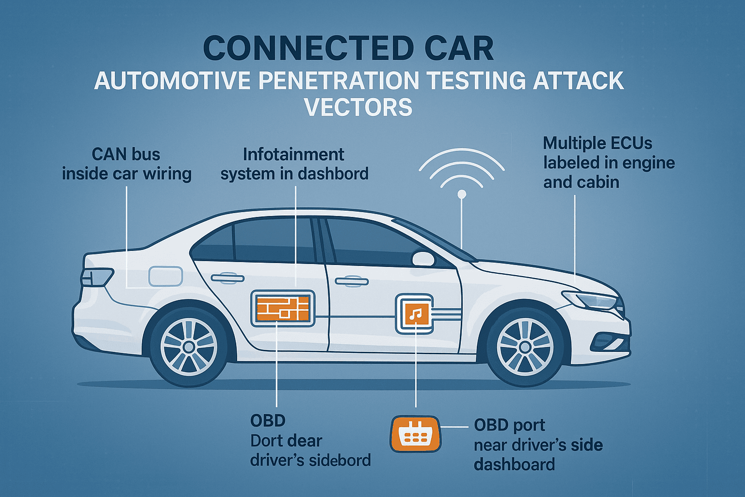 Automotive penetration testing attack surface visualization